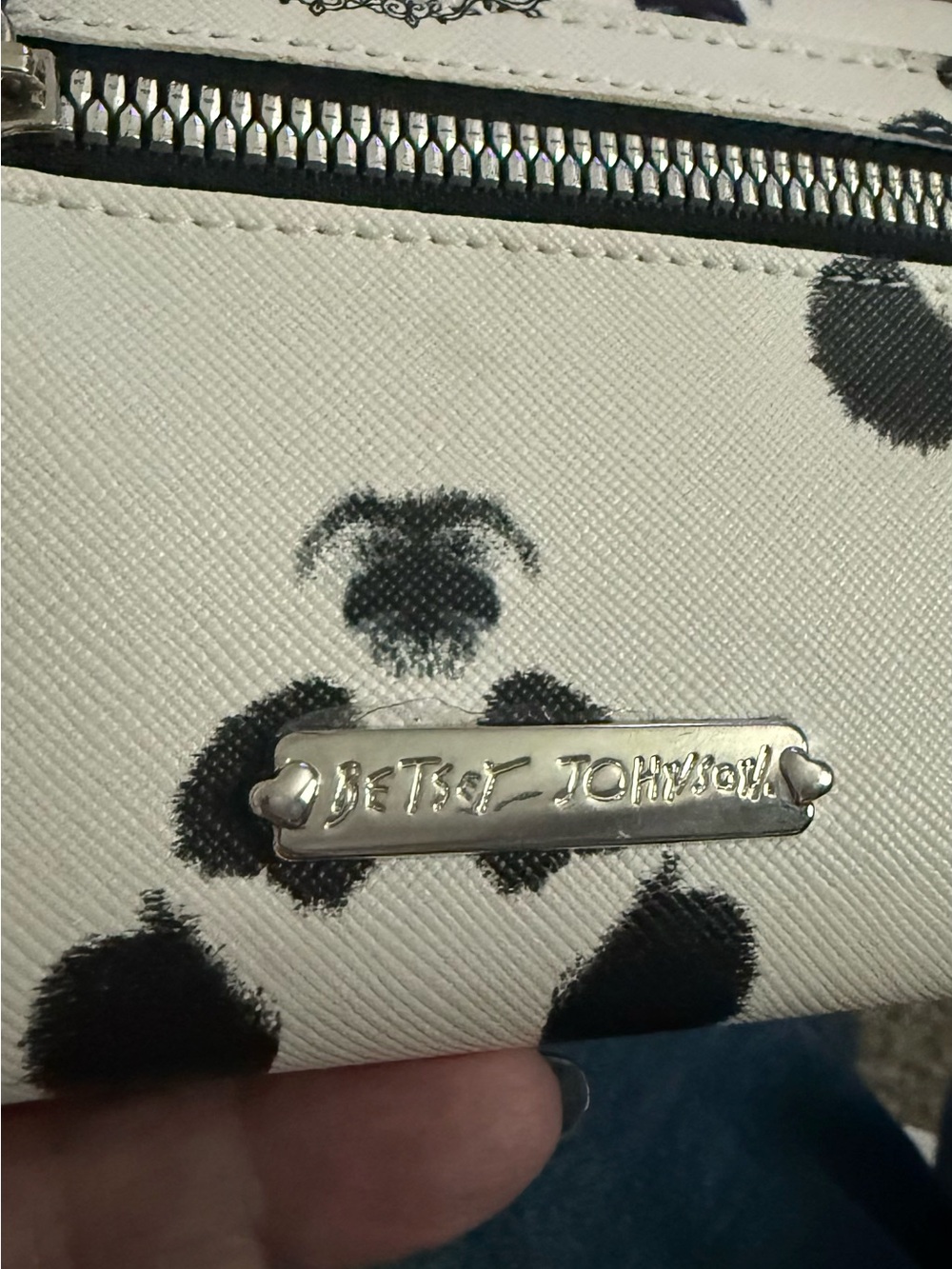 Betsey Johnson White and Black Panda-Print Small Trifold Wallet. NWOT - Picture 3 of 6